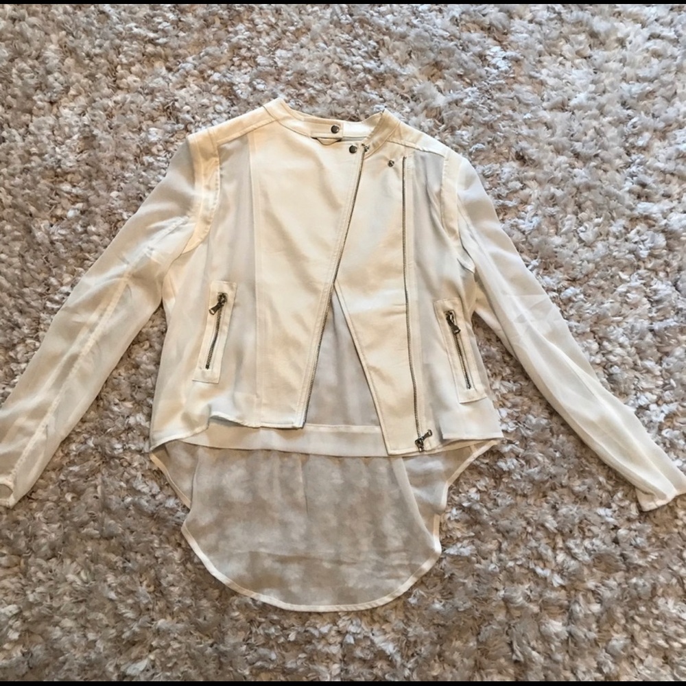 Sheer Leather Jacket
